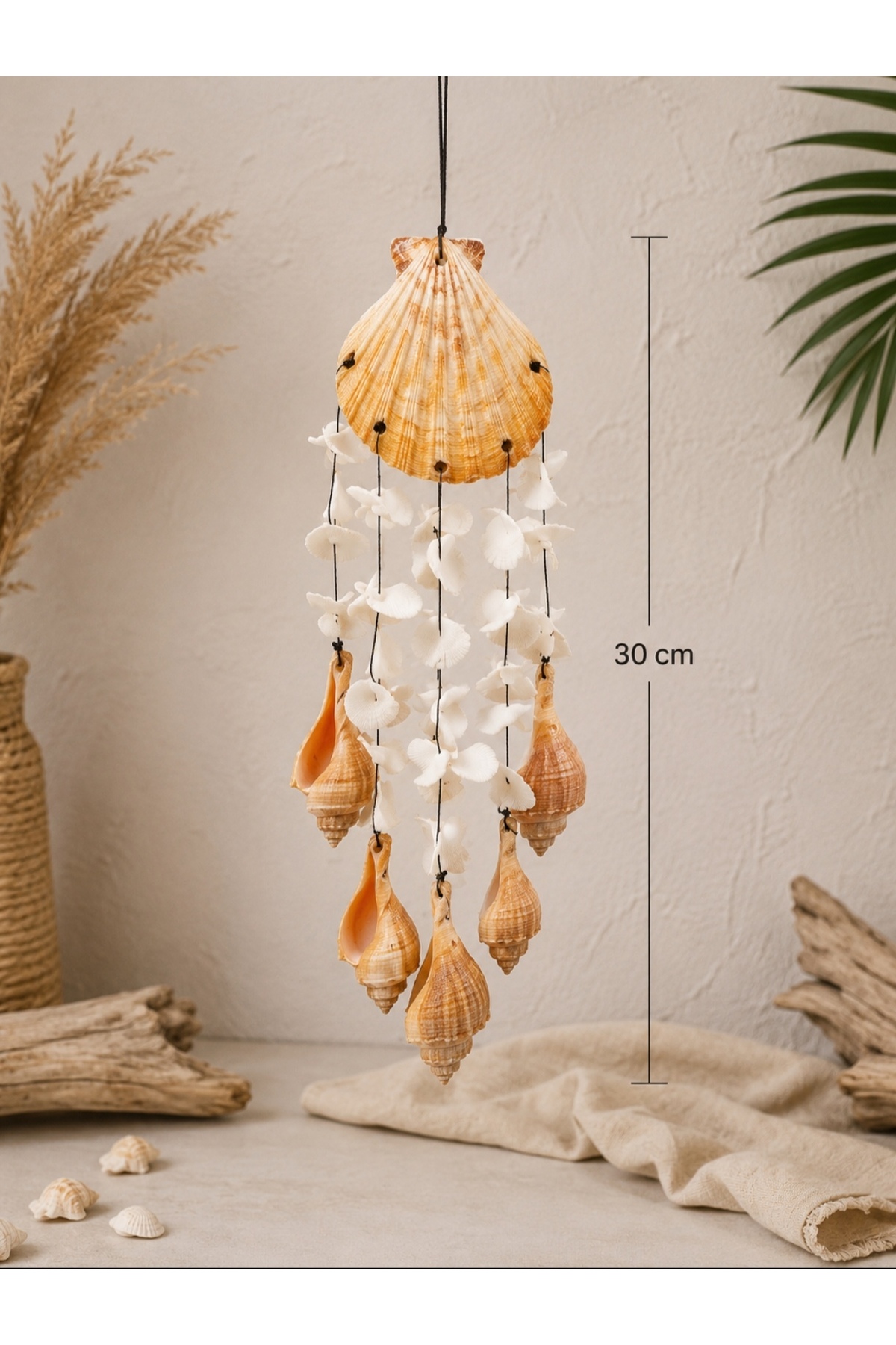 Handmade Shell Wind Bell Ocean Shell Decorative Garden Balcony Ornament