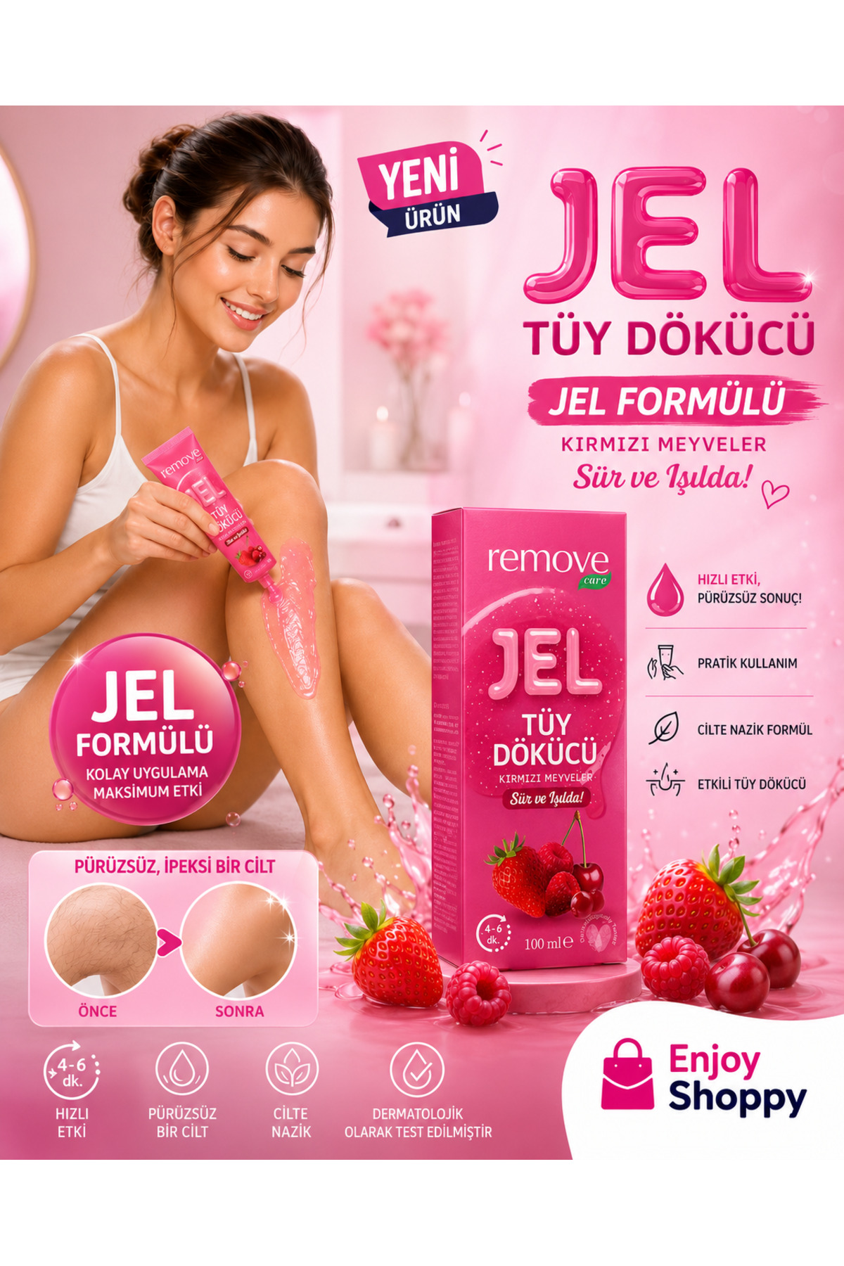 Jel Tüy Dökücü Women Kırmızı Meyveler 100 ml — تصویر 2 از 3