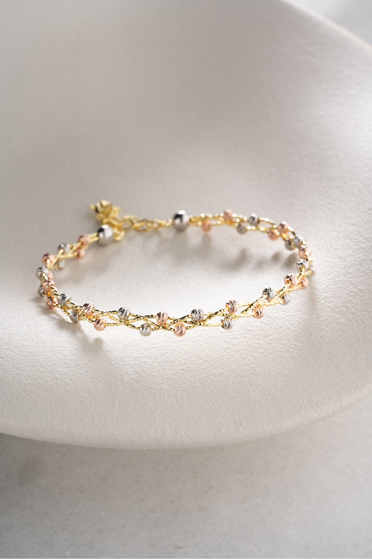 Silvano Jewelry 925 Ayar Gümüş Altın Yaldızlı Dorika Bileklik görsel 4