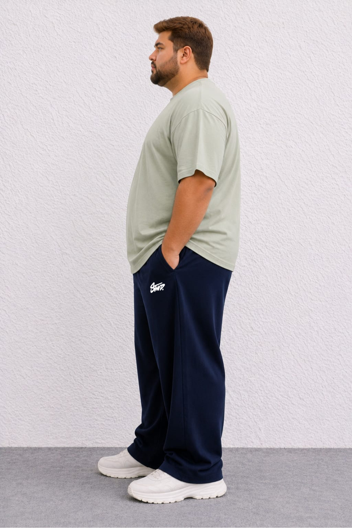 ZAVIXO ERKEK Bol Paça %100 Cotton Pantolon Modern Sokak Modası görsel 2