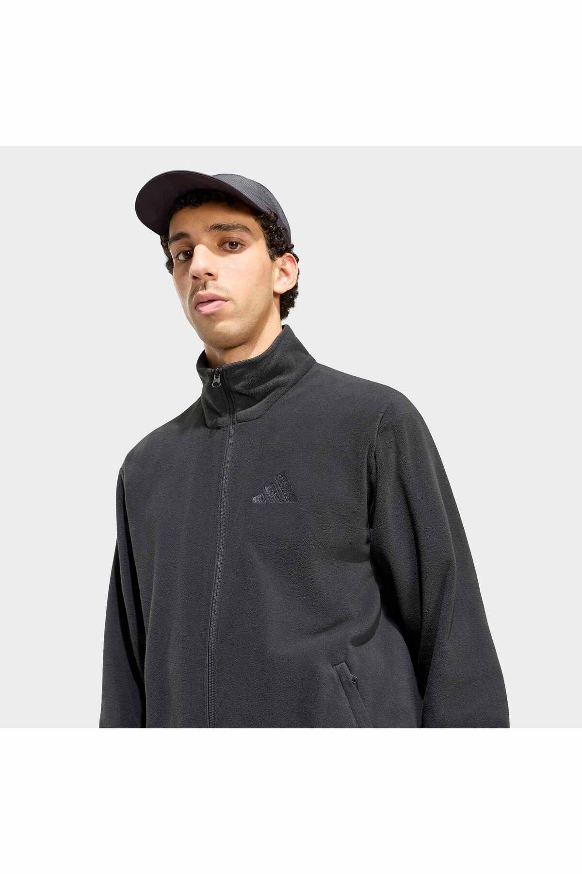 adidas Mt Ess Fz Fl Erkek Spor Softshell & Polar KY9784 görsel 5