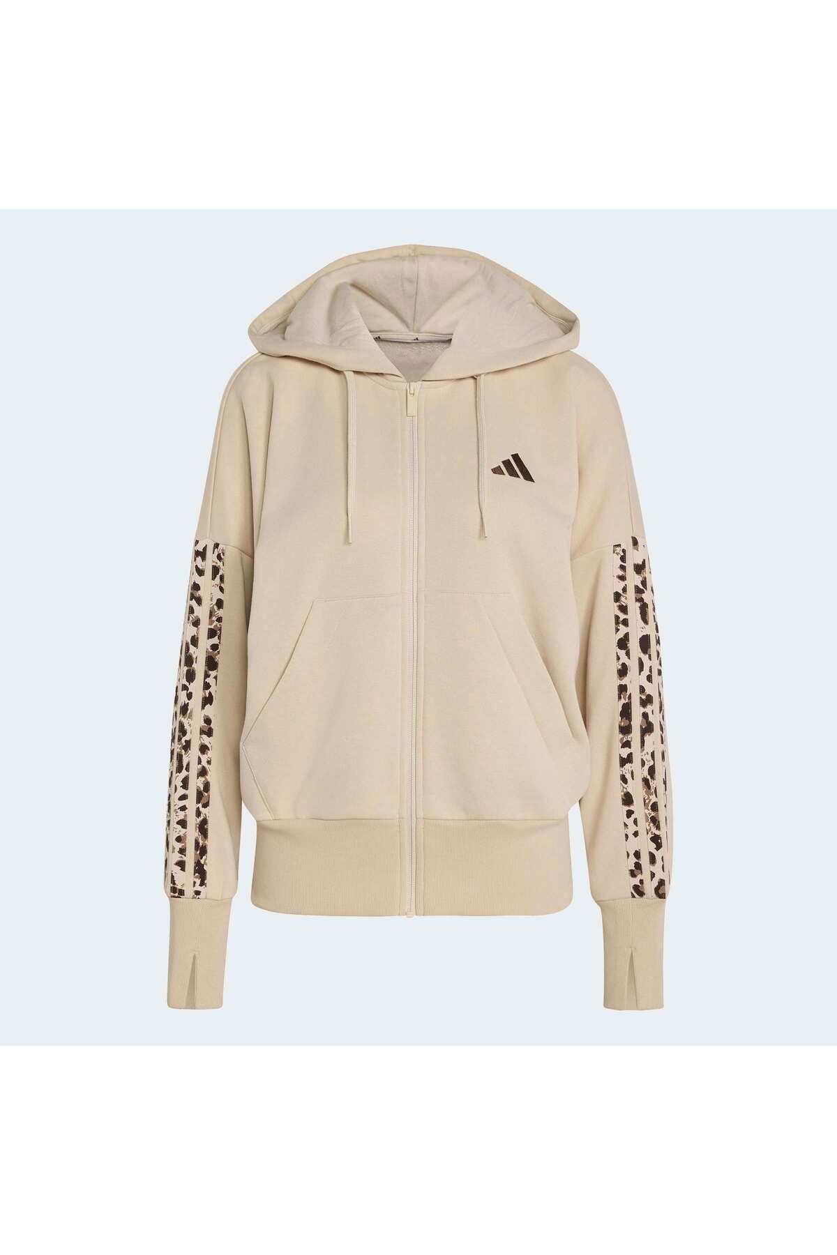 adidas W Aop 3S Ft Fz Kadın Spor Sweatshirt KH1547 görsel 4