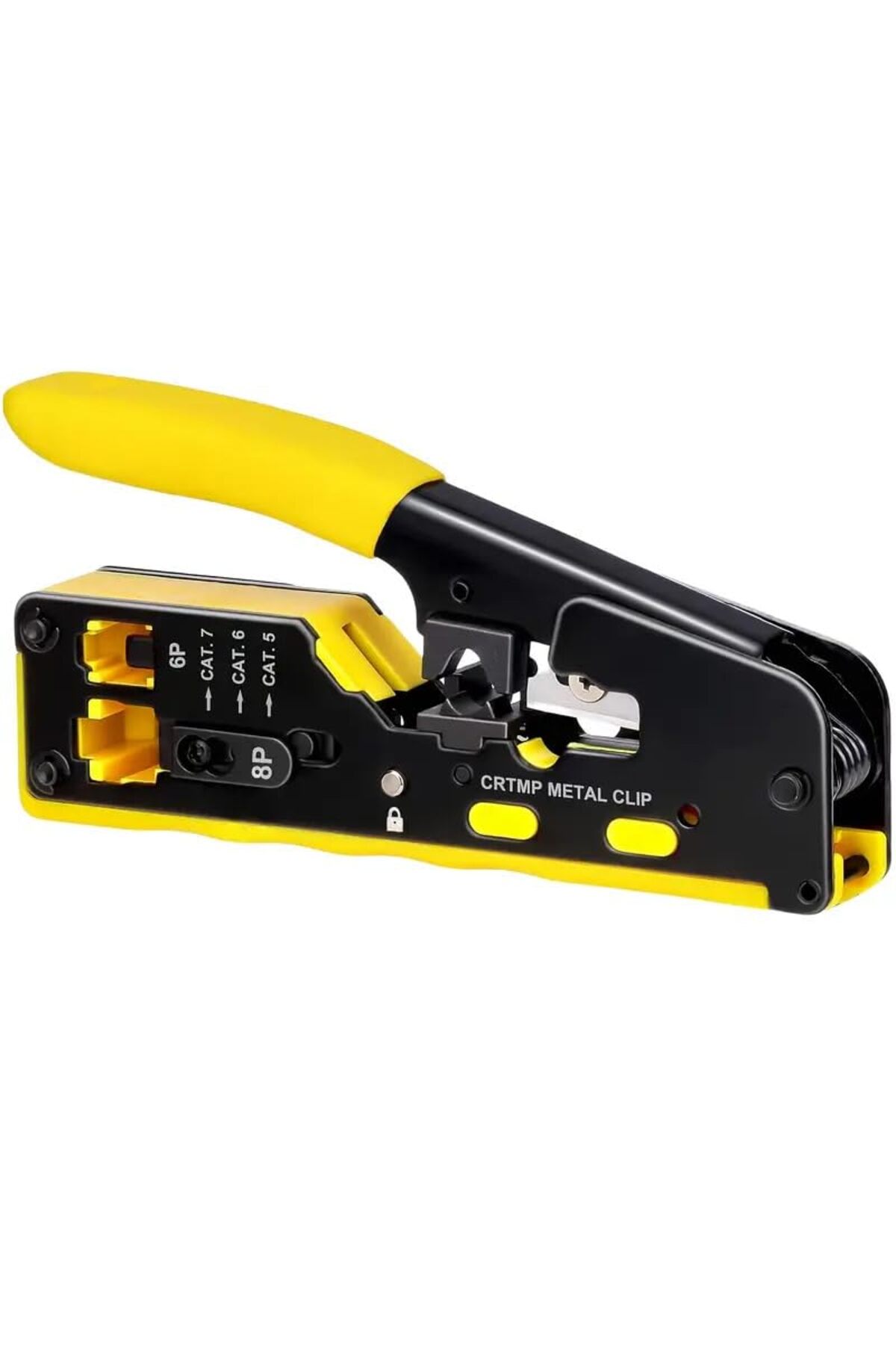Yeni Nesil Cat5/6/7 Ez Rj45 Sarı Pense 8p8c Utp Sıkma Pensesi Rj11 Rj12 Rj45 Ethernet Konektörü Sıkma Soyma Kesme Crimper Pense Yedek Bıçak Hediyeli Ethernet Aksesuarları