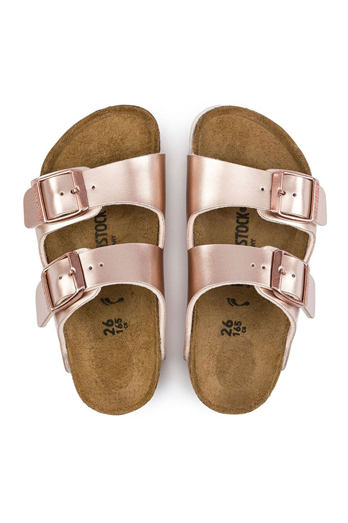 دمپایی زنانه چرمی مسی ۱۰۱۲۴۷۸ بیرکن استاک دمپایی Birkenstock