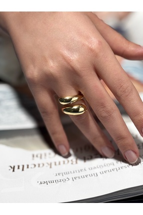 TRENDTAKI Bottega Çelik Yüzük Gold Kaplama 474