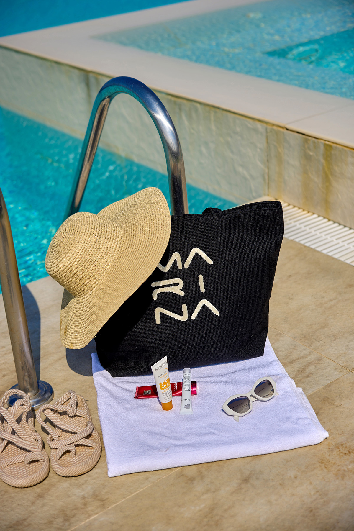 Marina Swimwear Siyah Çanta Nakışlı CA2501-1 görsel 3