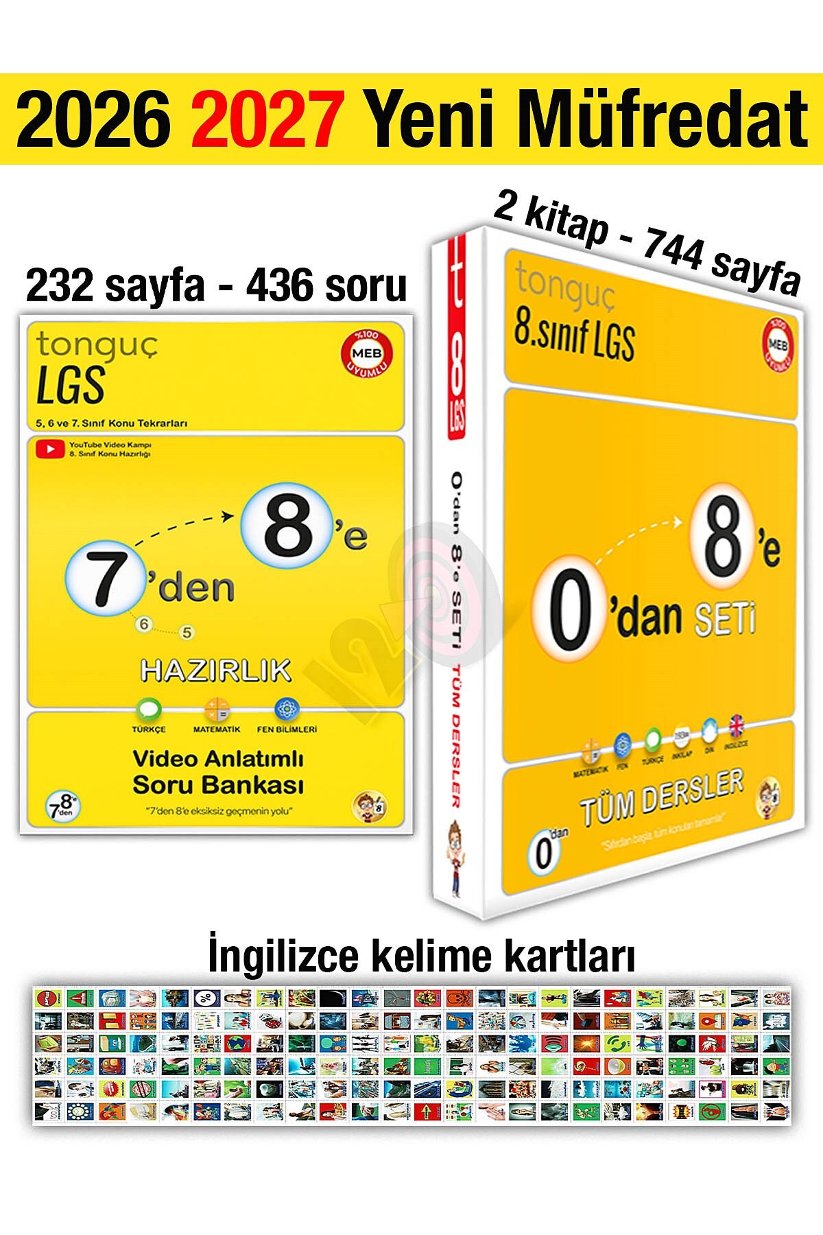 Tonguç Yayınları 7'den 8'e Hazırlık Kitabı 2026 Yaz Tatili 2027 8