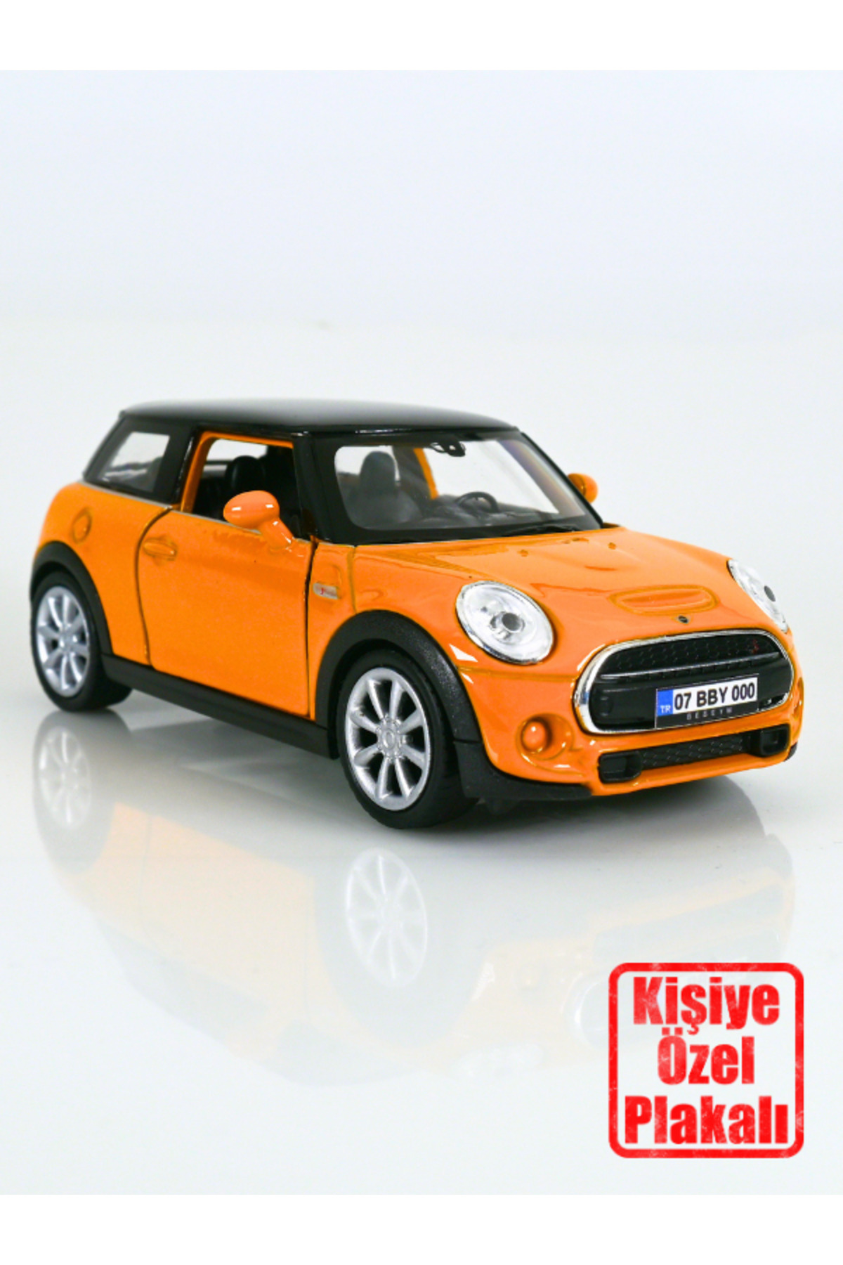 bebeym Mini Cooper Metal Araba - Kişiye Özel Plakalı Mini Cooper