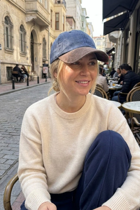 LAGRANZE Streetwear Koleksiyonu Çift Renkli Pamuklu KADIN Şapka