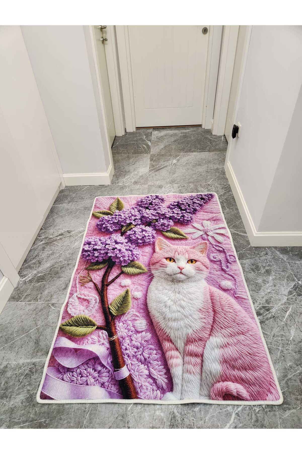 Digital Printing Washable Anti-Slip Base Decorative Living Room Kitchen Rug Runner