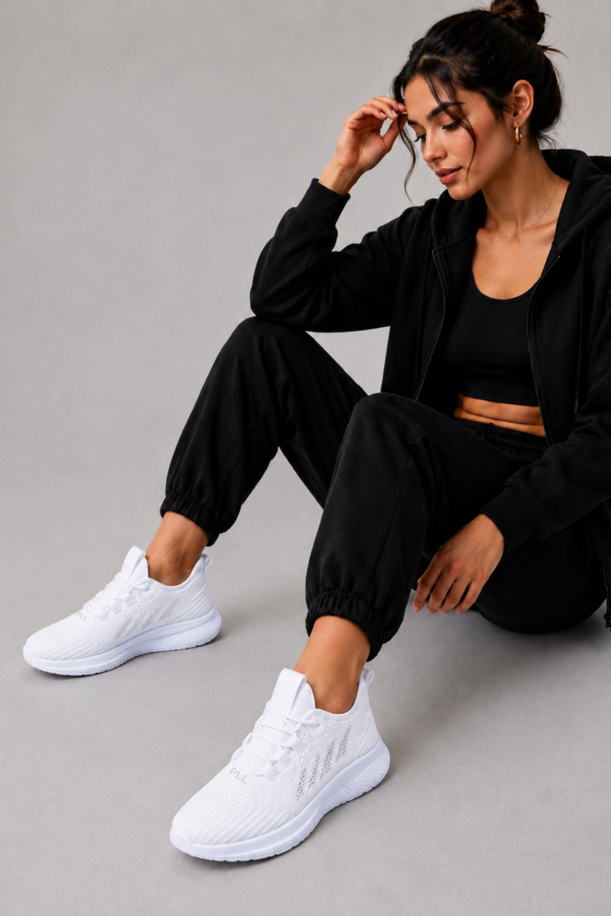Encool Kadın Full Beyaz Sneaker Spor Ayakkabı, Hafif ve Rahat Günlük Kullanım | Nefes Alabilen Fileli Yürüyüş Ayakkabısı görsel 2