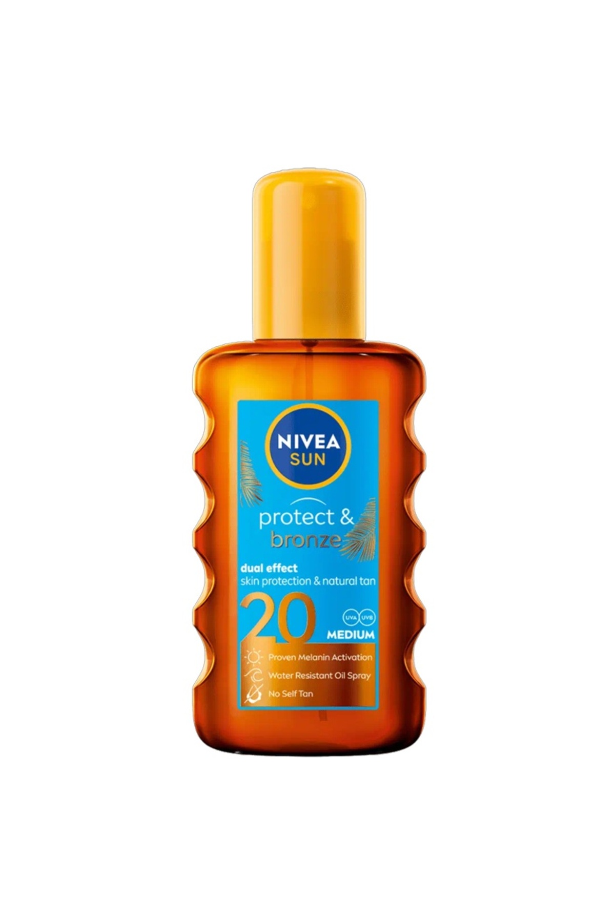 NIVEA Спрей-олио за тяло със слънцезащита SPF 20 Protect & Bronze, 200 мл, Сл...