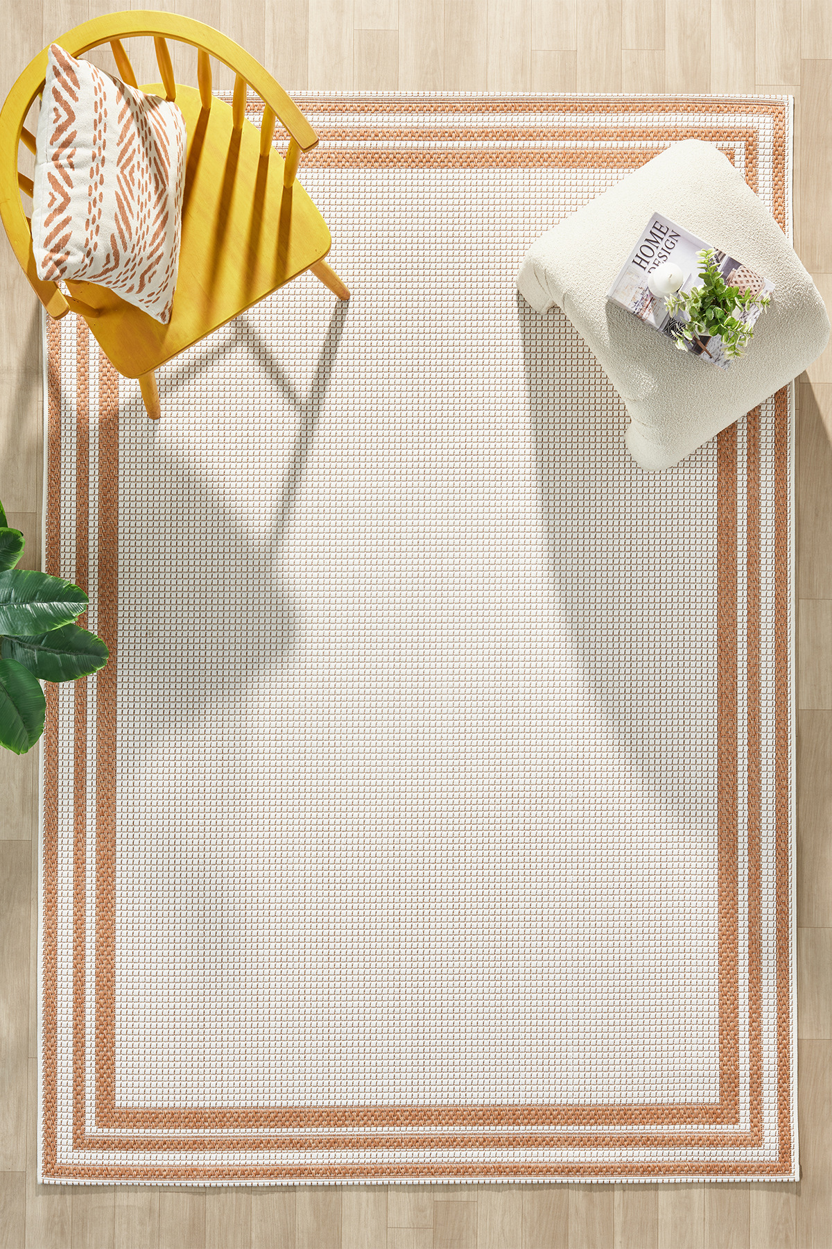Nancy Modern Sisal Jute Dustproof Balcony Garden Kitchen Rug