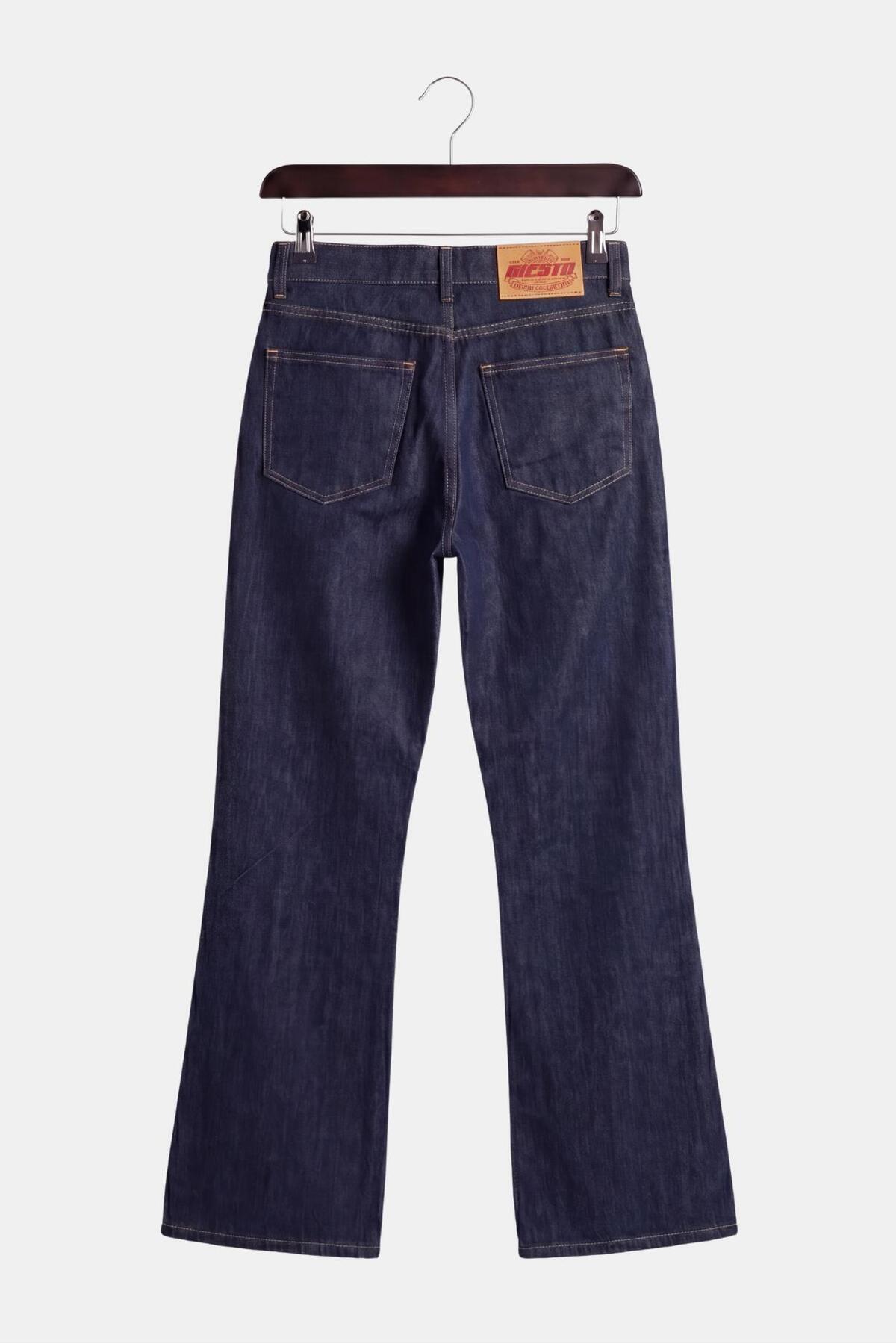 GIESTO Flare Paça Lacivert Jean görsel 2