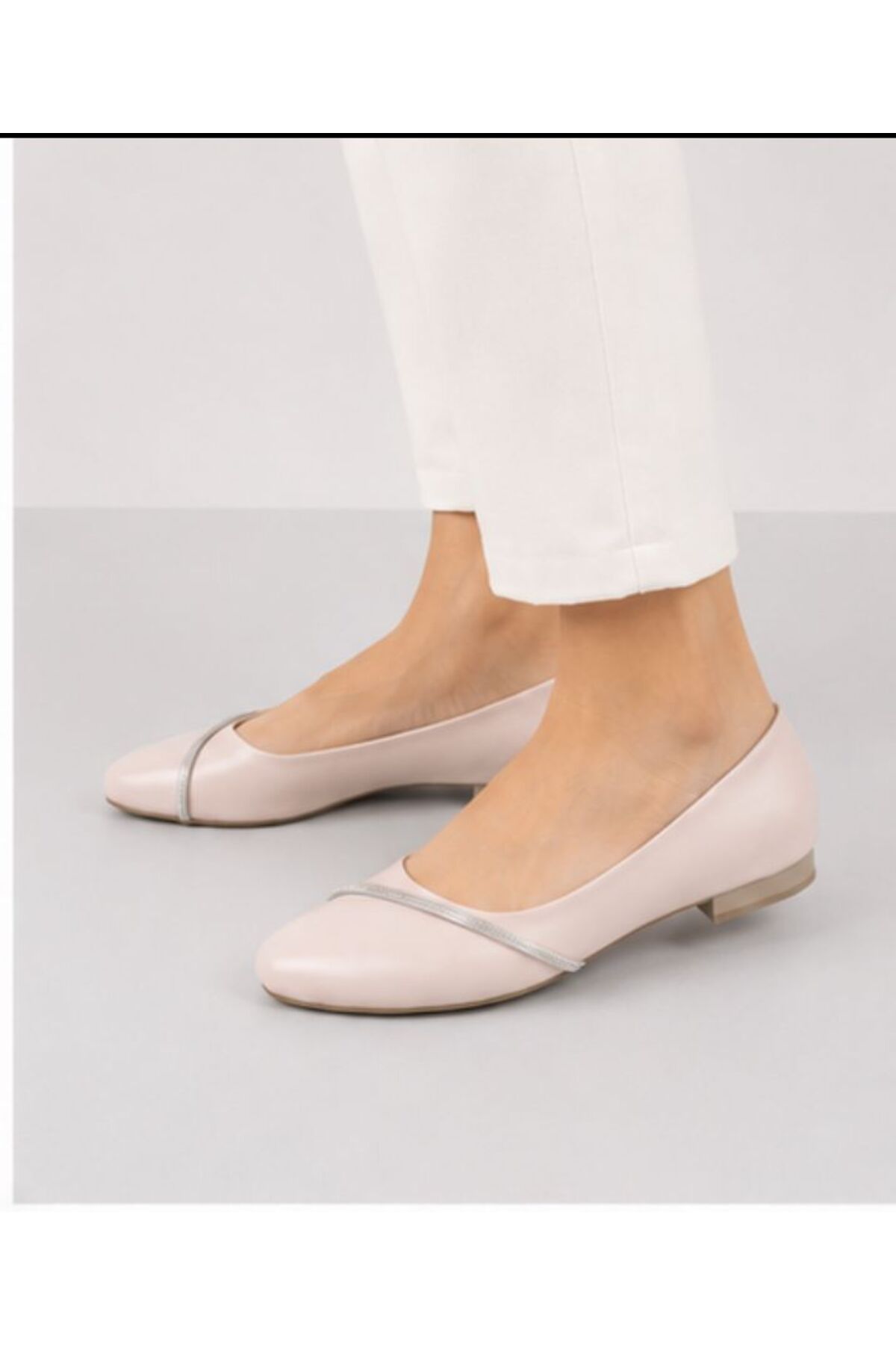lamiashoes Kadın Taşlı Babet Büyük Ayak 43 Numara görsel 5