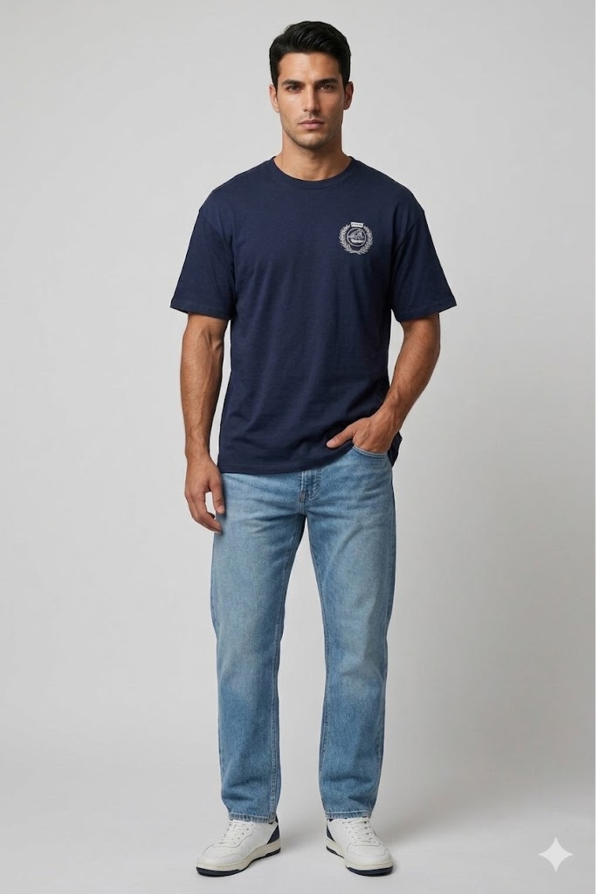 تی شرت یقه گرد سرمه ای مردانه مدل Relaxed Fit لیوایز تی شرت Levi's