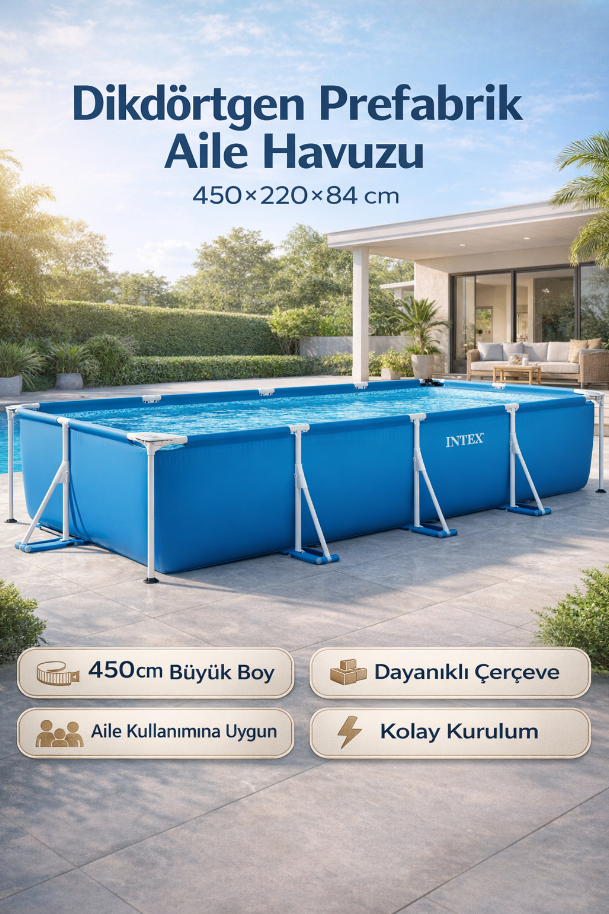 St Morritz YILDIRIM OYUNCAK 450x220x84 cm Dikdörtgen Prefabrik
