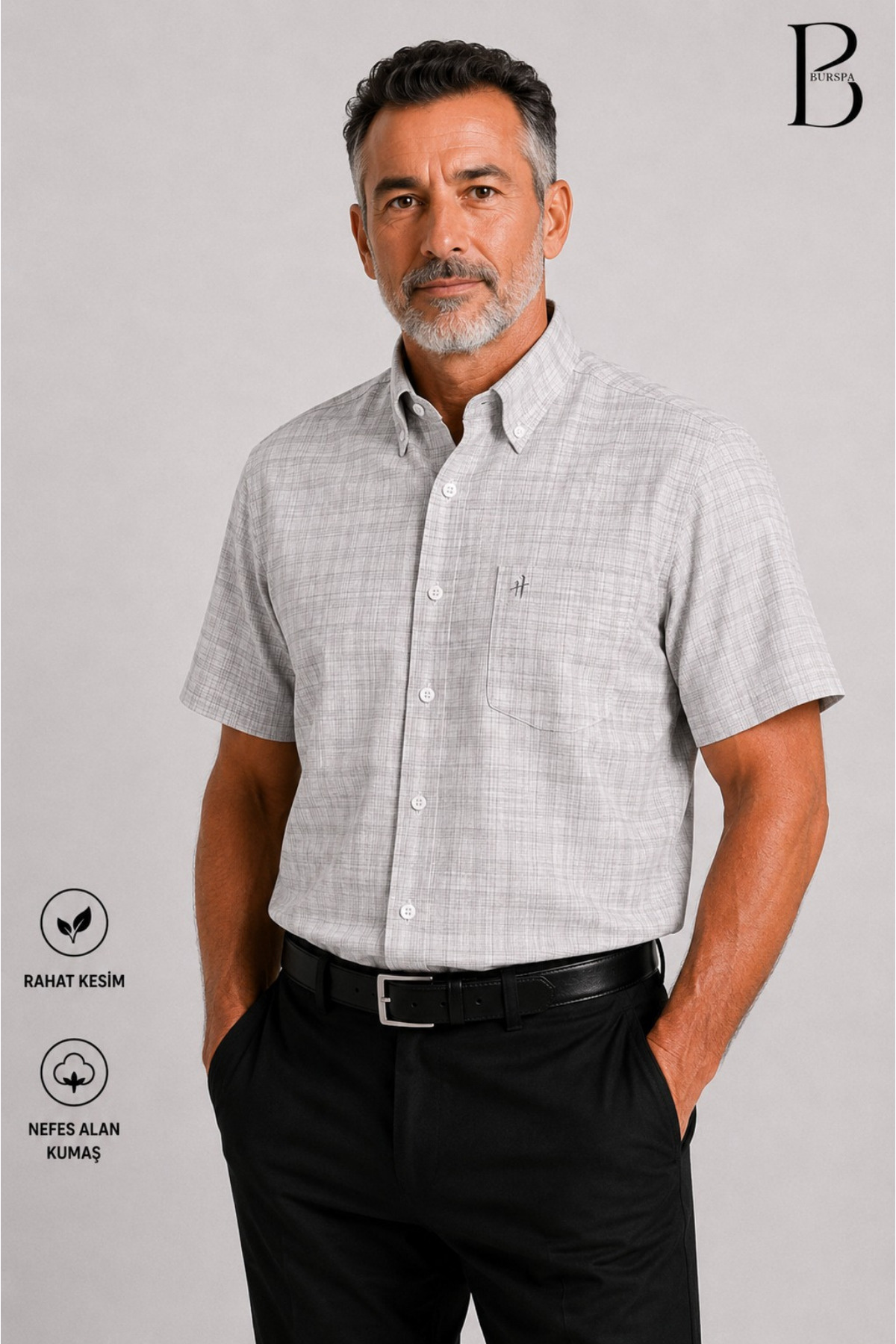 Casual Cut Classic Men's Dad Plaid Short Sleeve Cotton Summer Shirt