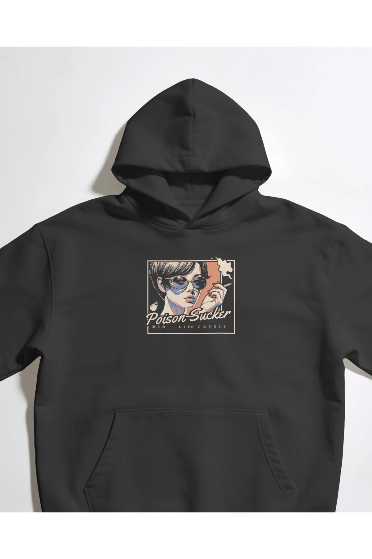 buzagi tasarım ürünleri Poison Unisex Black Sweatshirt