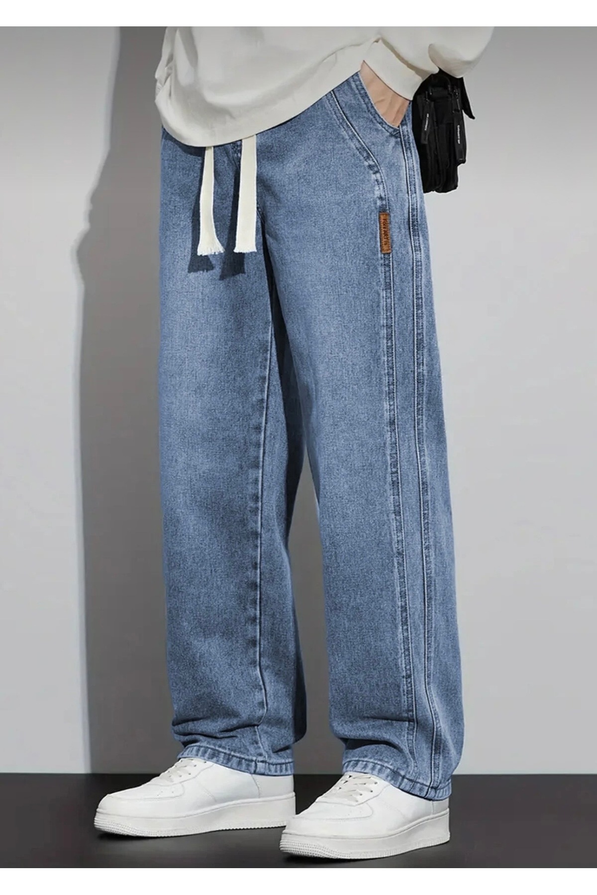 Jeans cargo بنطلون جينز اوفر سايز فضفاض