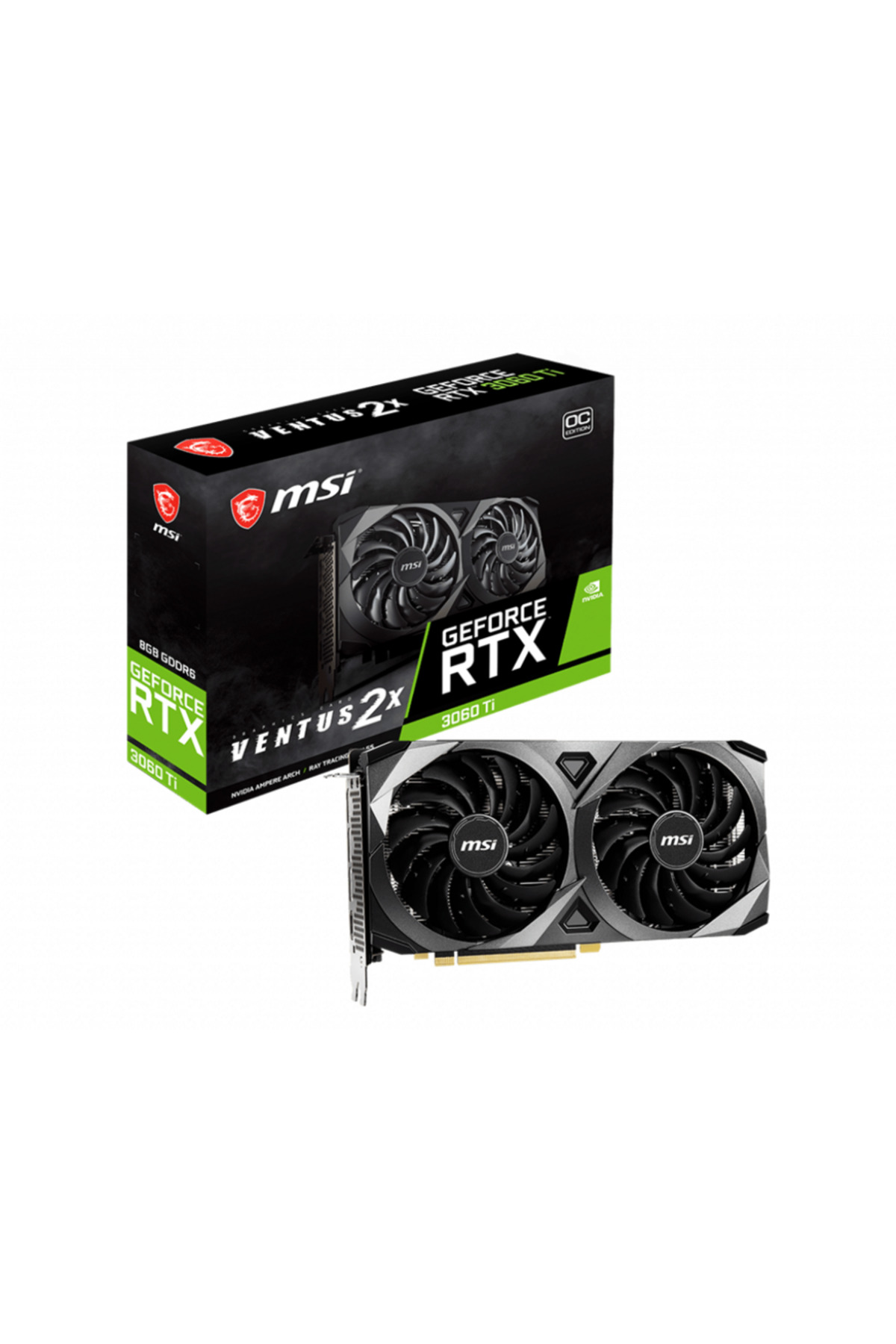 MSI NVIDIA GeForce RTX 3060 VENTUS 2X OC 12GB, OC, GDDR6, 192bit