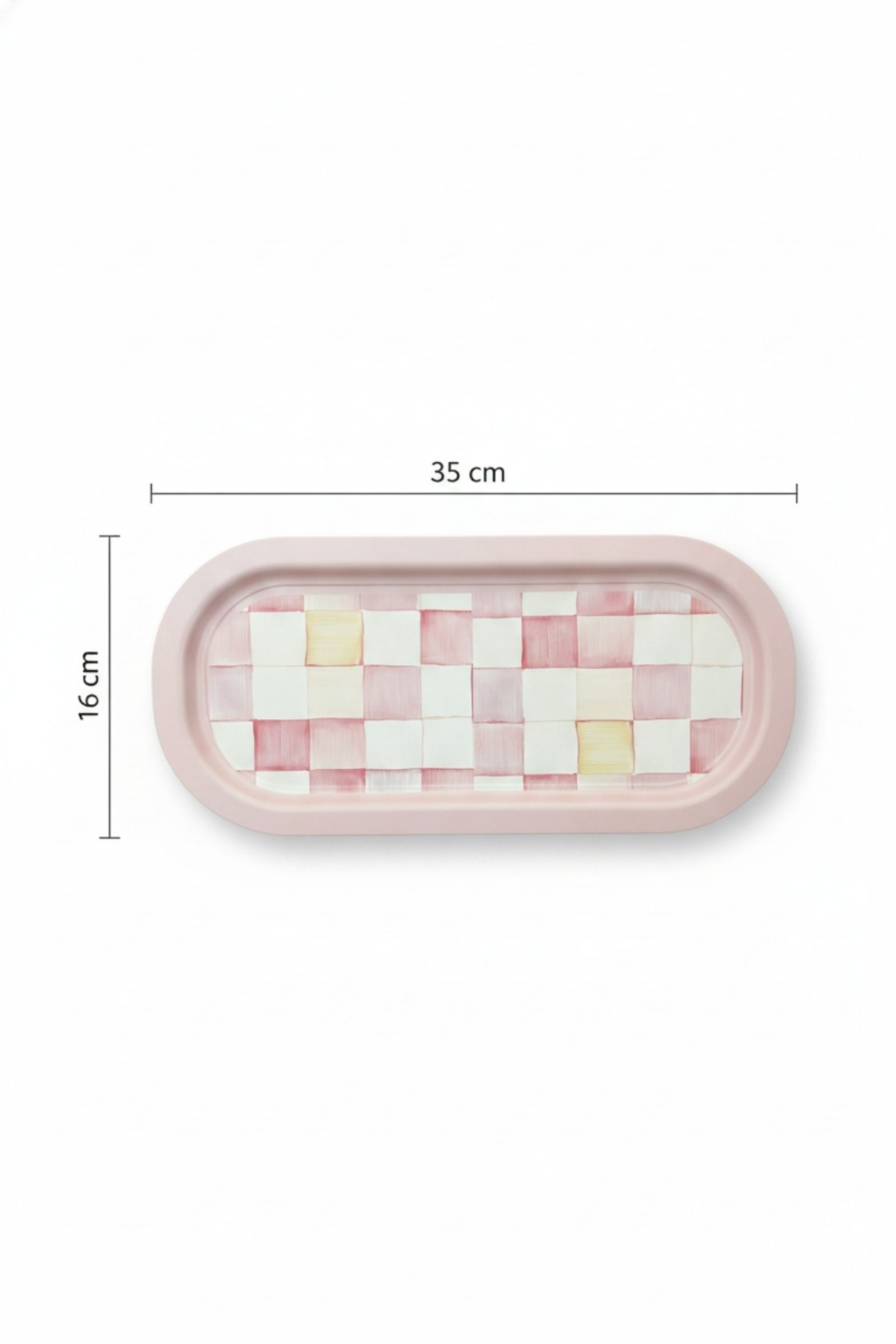 Love Yazılı Mozaik Desenli Oval Metal Servis Tepsisi — Tepsiler — görsel 5 / 5 — Tinbox