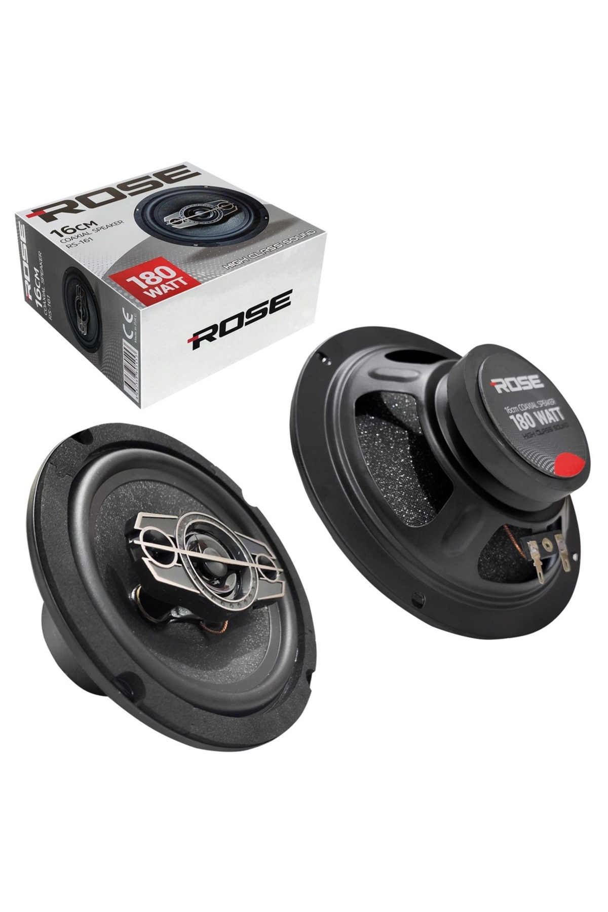 Rose 16 cm Oto Hoparlör Koaksiyel 180w Tweeterli 1 Adet RS-161