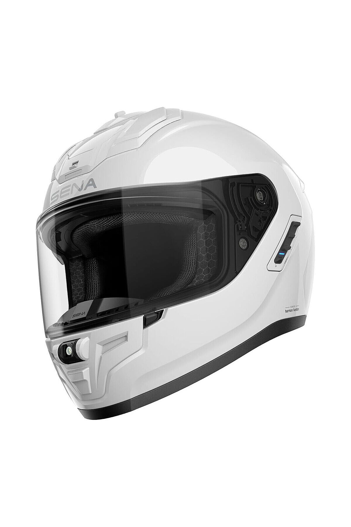 sena！ Sena Phantom XB (Ekstra Bass) Interkomlu Motosiklet Kaskı Beyaz
