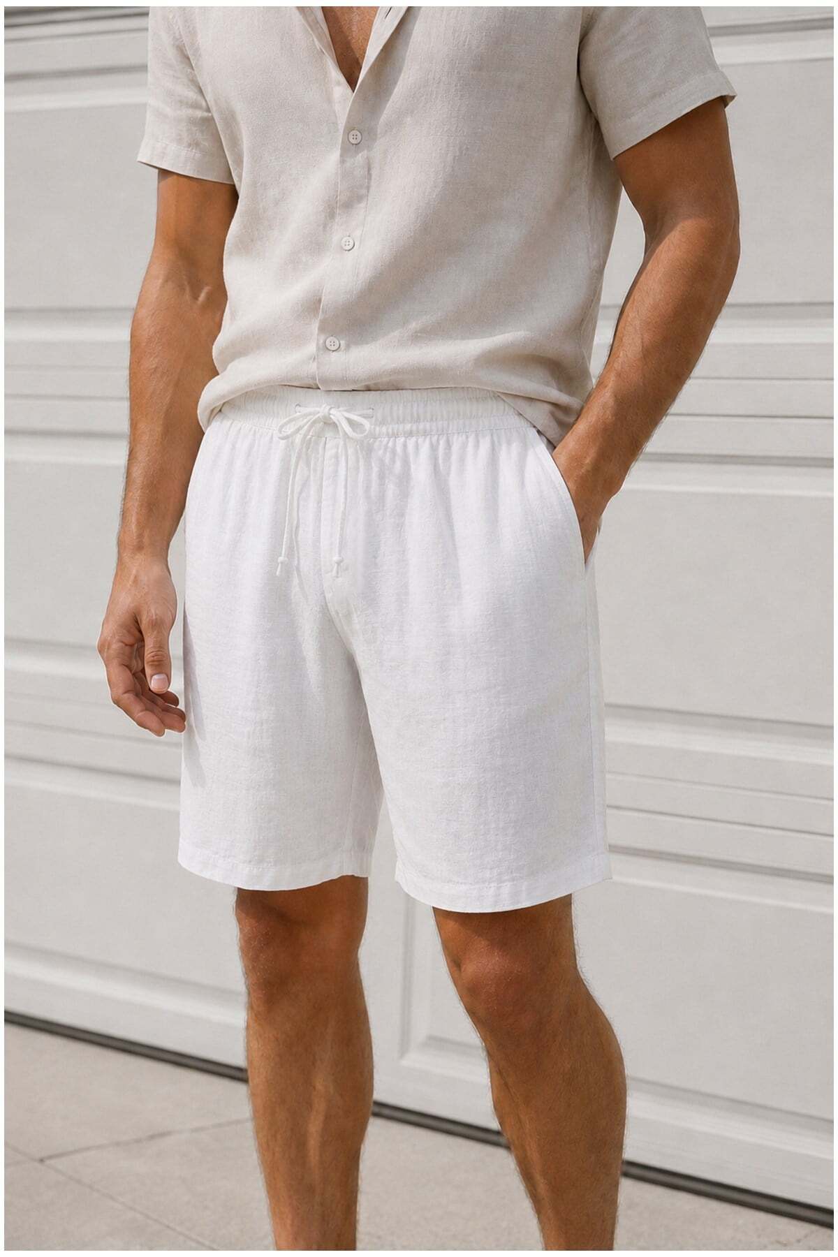 Delpino Relaxed Cut Men's Linen Shorts