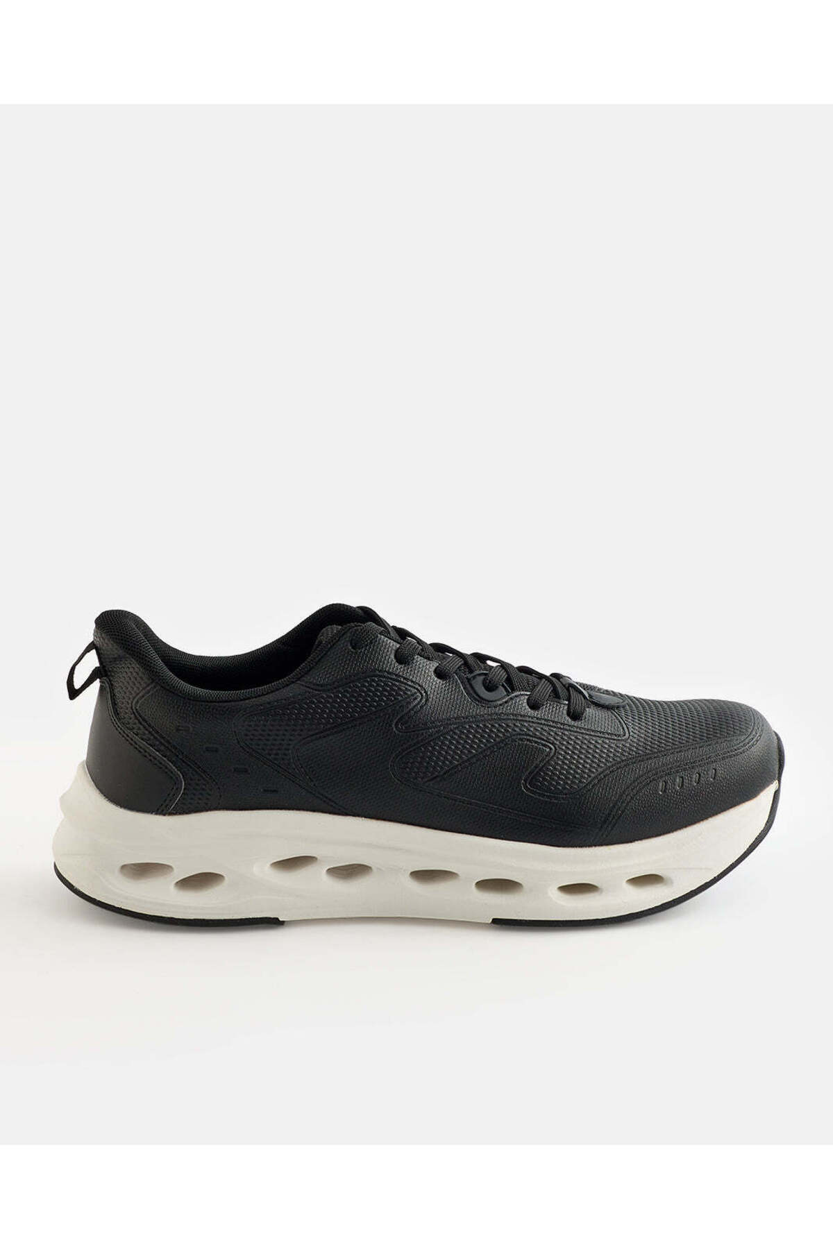 REDTAG Men Black Trainer Sneakers