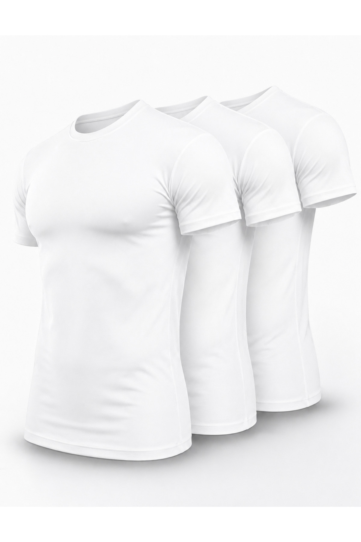 3-Pack Men's Premium Narrow Compression T-Shirt - Flexible & Breathable, Sports & Casual T-Shirt
