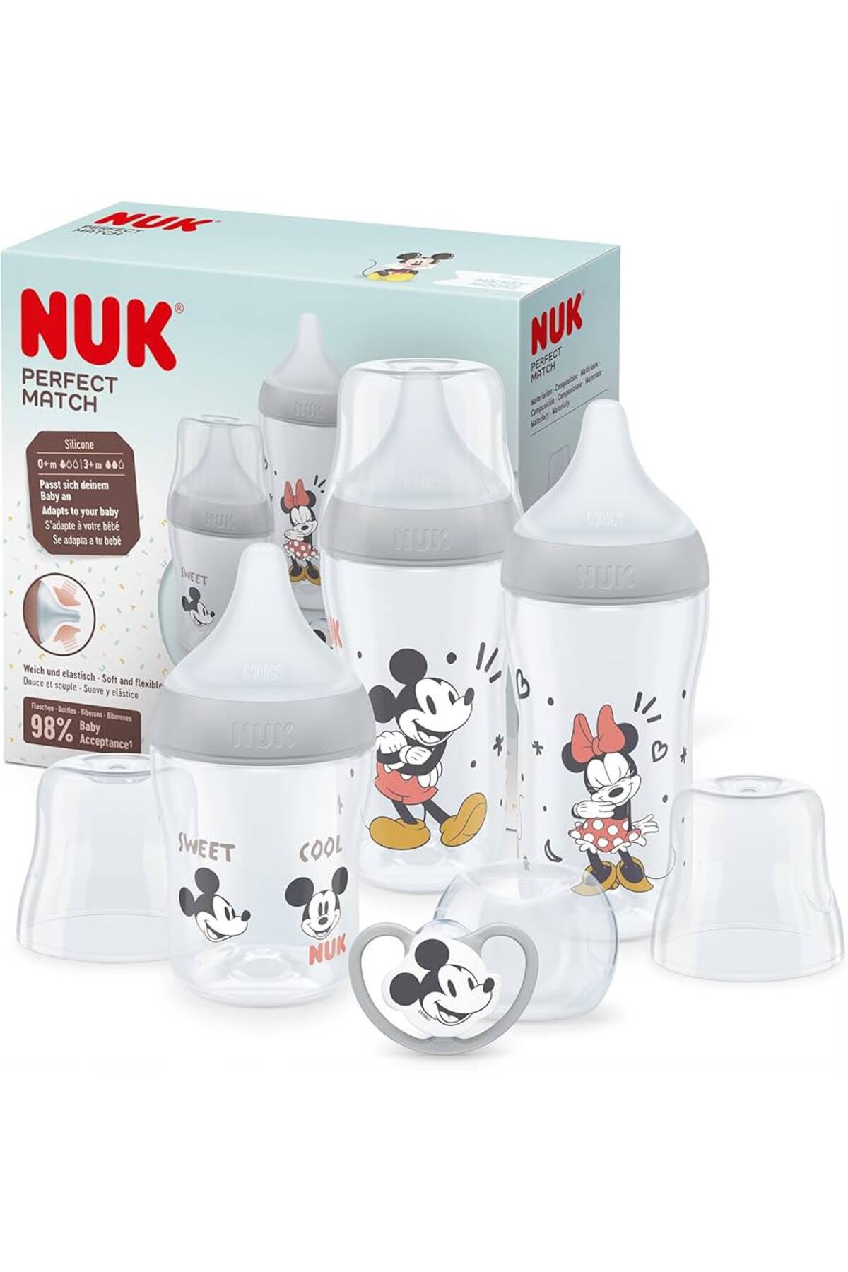 Nuk Perfect Match Disney Mickey & Minnie Biberon ve Emzik Seti