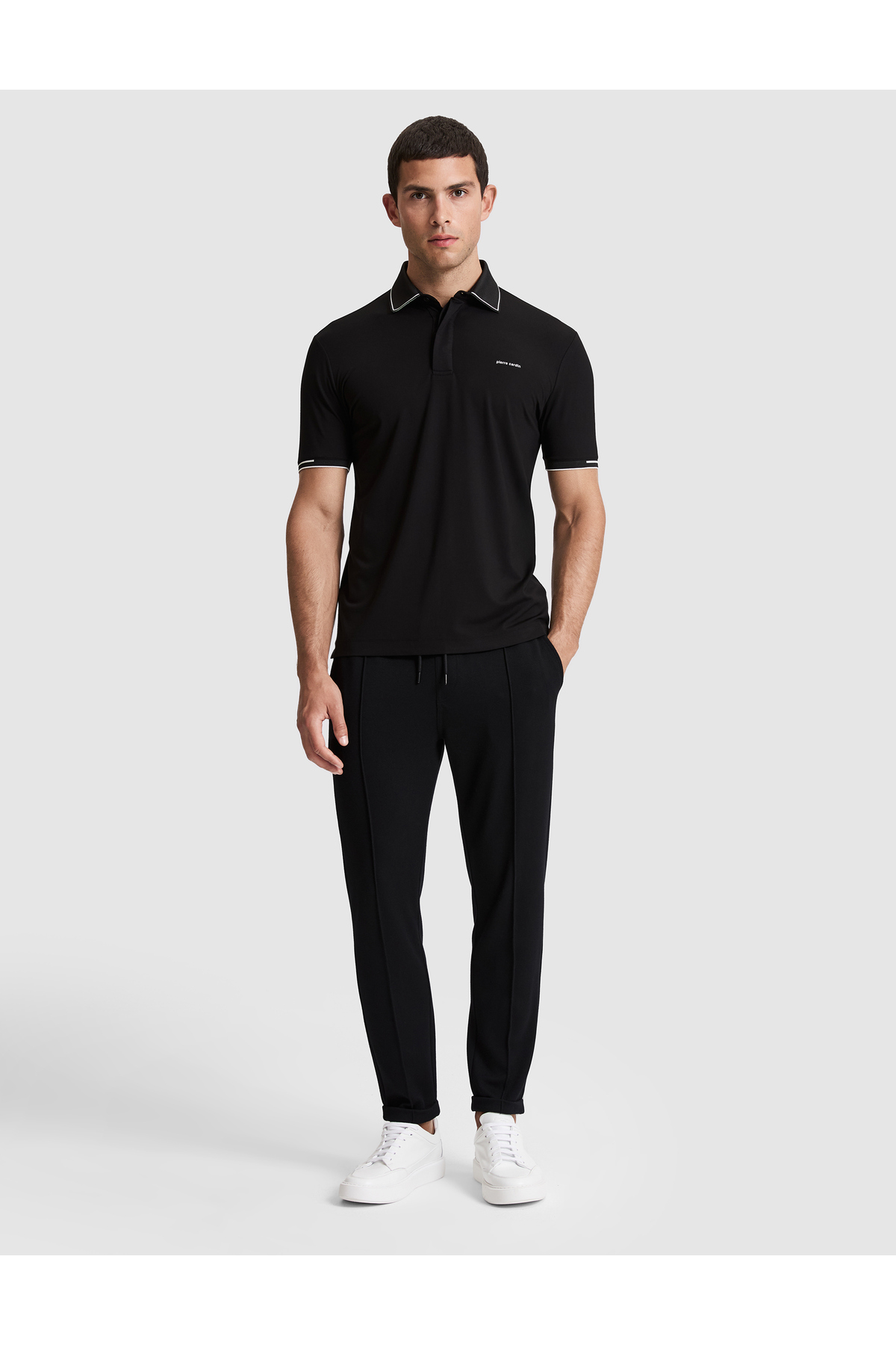 شلوار ورزشی مشکی اسلیم فیت 50321025-VR046 پیر کاردین شلوار گرمکن ورزشی Pierre Cardin