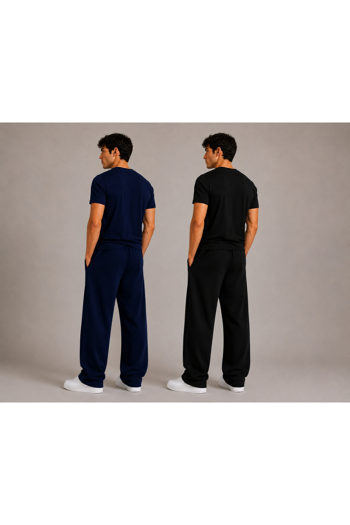 JARVİN 2^Li Erkek Oversize Eşofman Altı Rahat Kalıp Günlük Şıklık ve Konfor Bir Arada Lounge Wear görsel 3