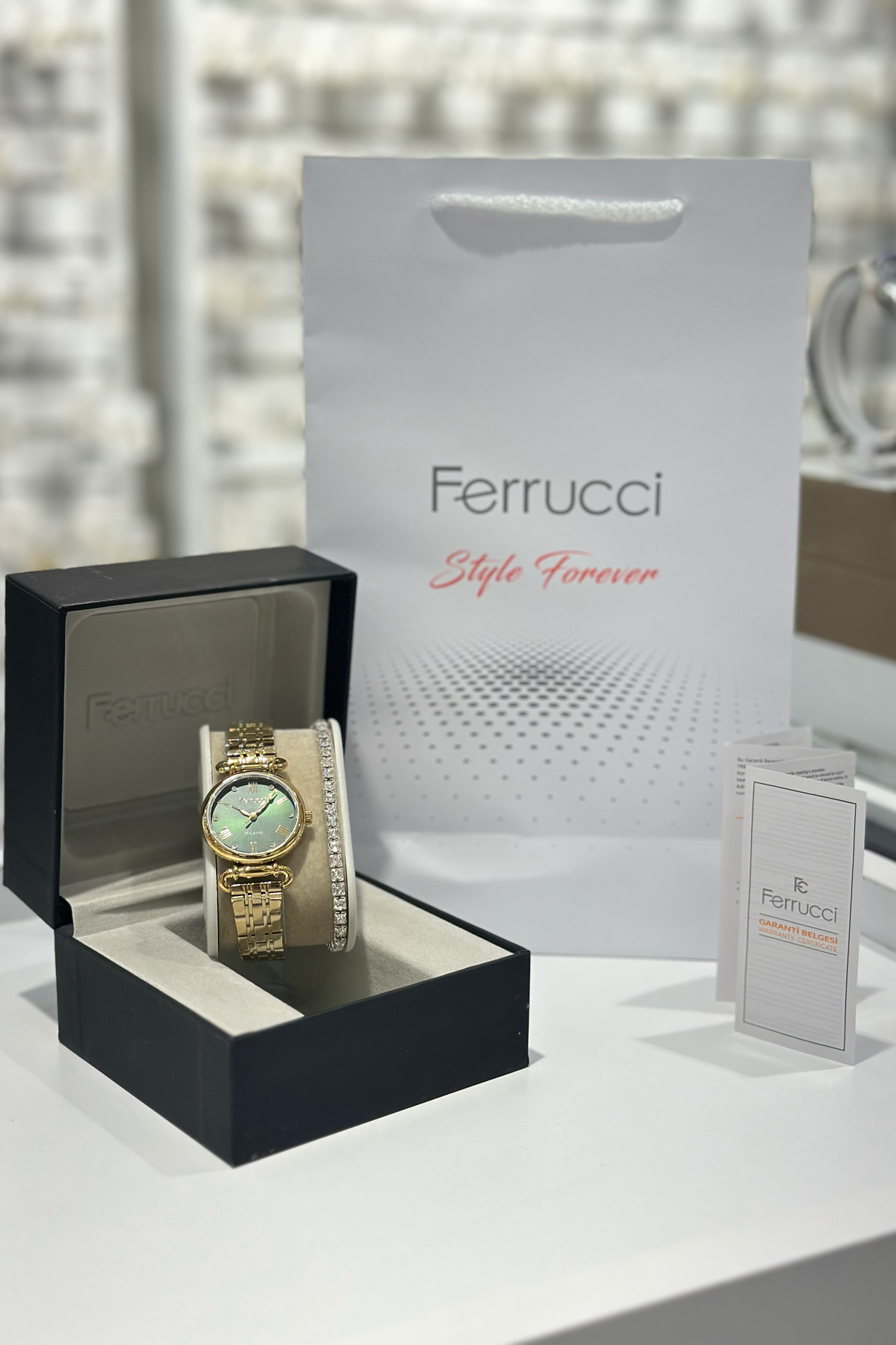 Ferrucci Çelik Kordon Su Geçirmez Garantili Kadın Kol Saati görsel 8