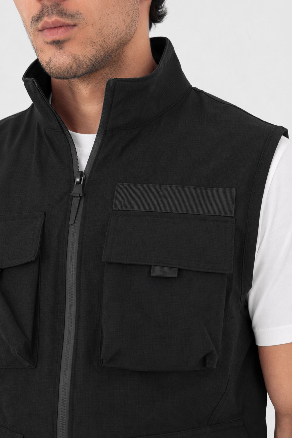 campscoutland Camp450 Outdoor Tactical Çok Cepli Su iticili Erkek Mevsimlik Taktik Likralı Yelek görsel 4