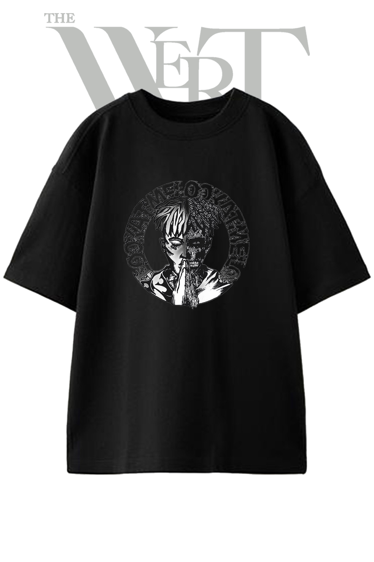 THEWERT Xxxtentacion Bad Vibes Design Printed Unisex Black Oversize T-Shirt
