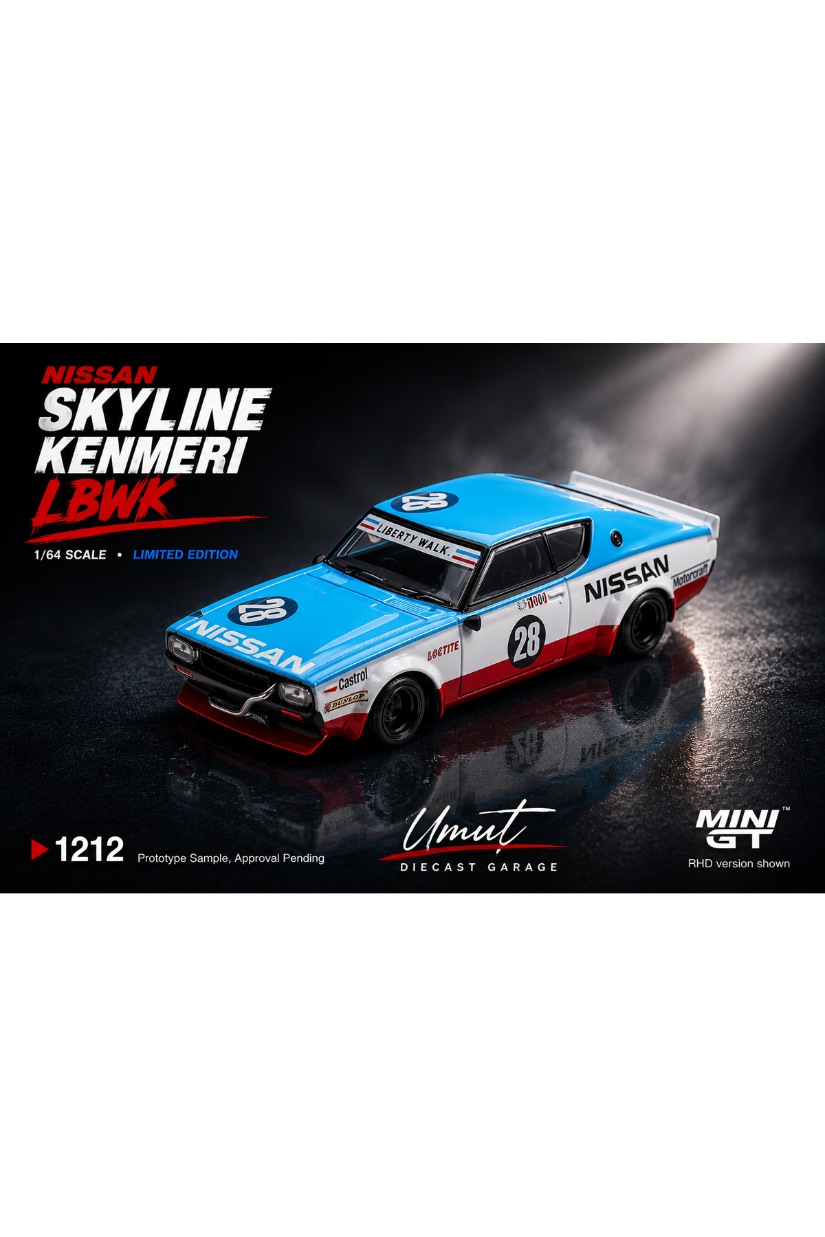 mini gt Nissan Skyline Kenmeri Liberty Walk Nissan Racing '75