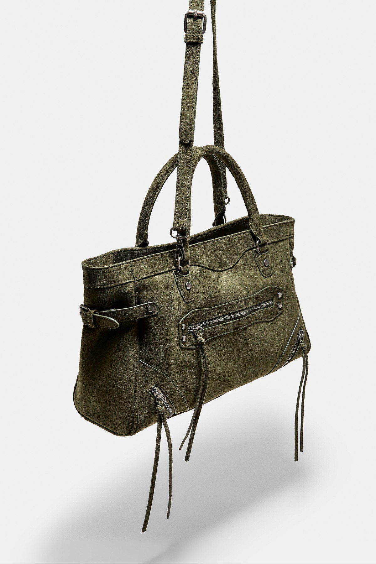 Stradivarius Fermuar detaylı city çanta görsel 3