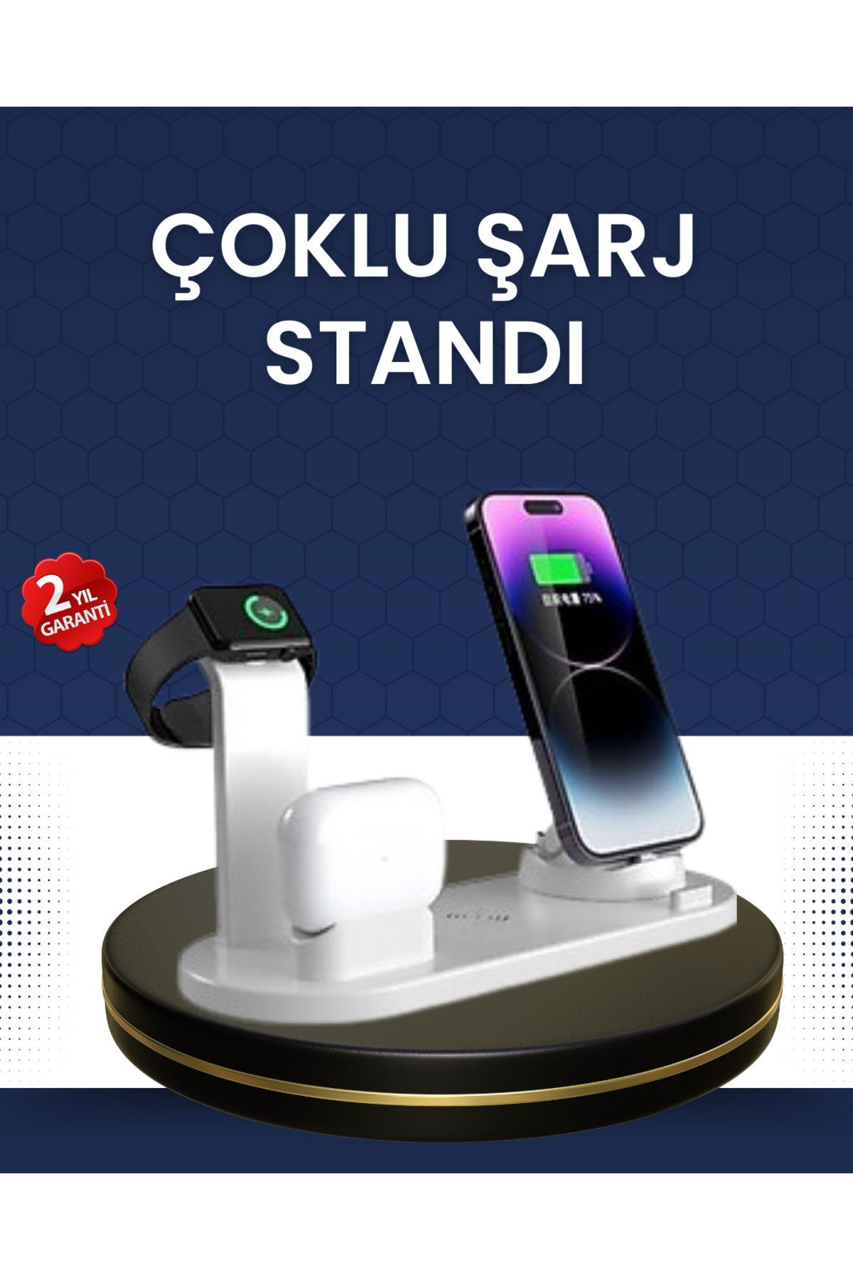 markentegra Modern Tasarımlı Çok Fonksiyonlu Kablosuz Şarj Standı