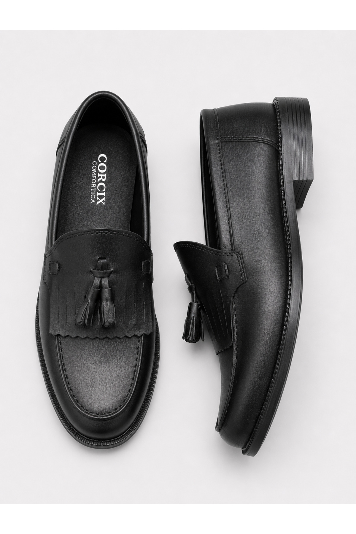 YALÇIN Erkek Siyah Püsküllü Loafer Ayakkabı Klasik Günlük Rahat Bağcıksız Mokasen Casual görsel 8