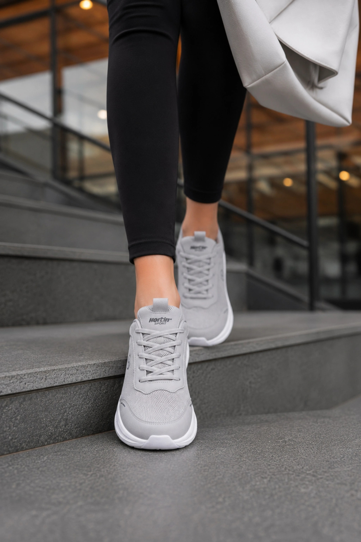 Nova Air Kadın Günlük Yürüyüş ve Spor Ayakkabı Hafif Sneaker - Gri — رنگارنگ — تصویر 3 از 4