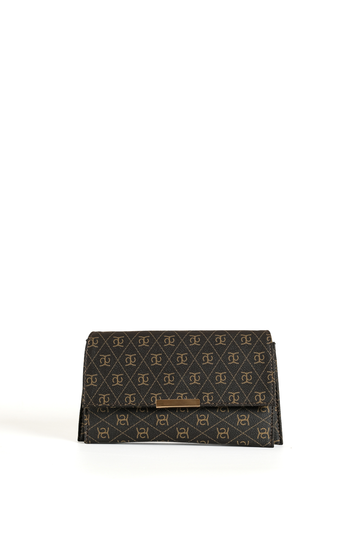 Zeyne Kadın Kahverengi Zincir Askılı Omuz Çantası Ve Bilek Askılı Portföy El Çantası Clutch görsel 4