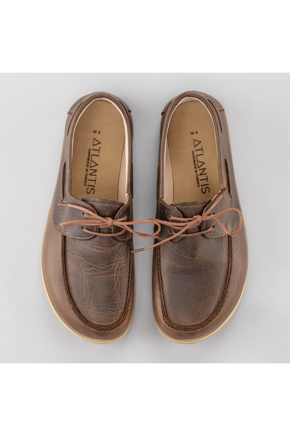 atlantishandmade Erkek Kahverengi Barefoot Deri Günlük Ayakkabı görsel 3