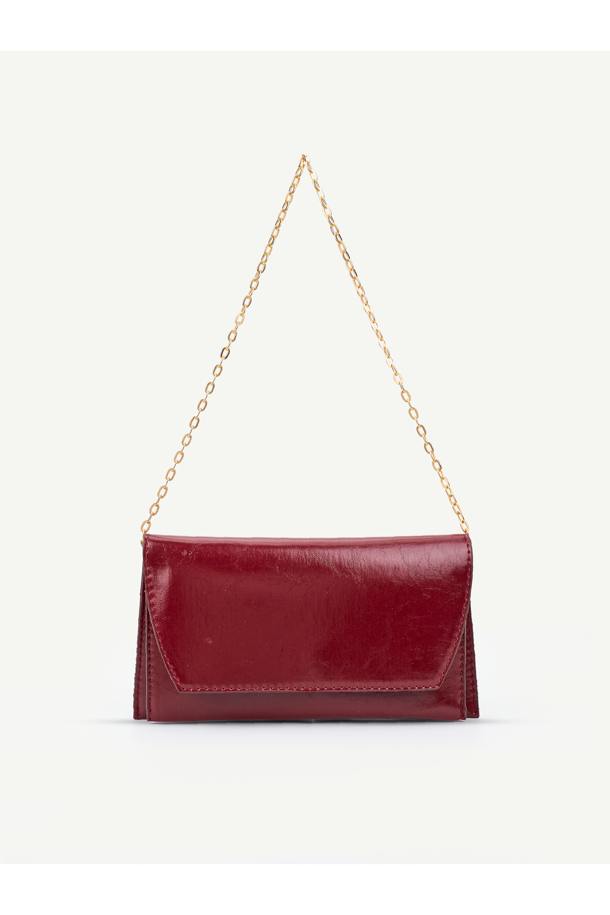 Nudia Sisi Zincir Askılı Mıknatıs Detaylı Zincir Askılı Kapaklı Kadın El ve Omuz Çantası, Şık Portföy Clutch görsel 4