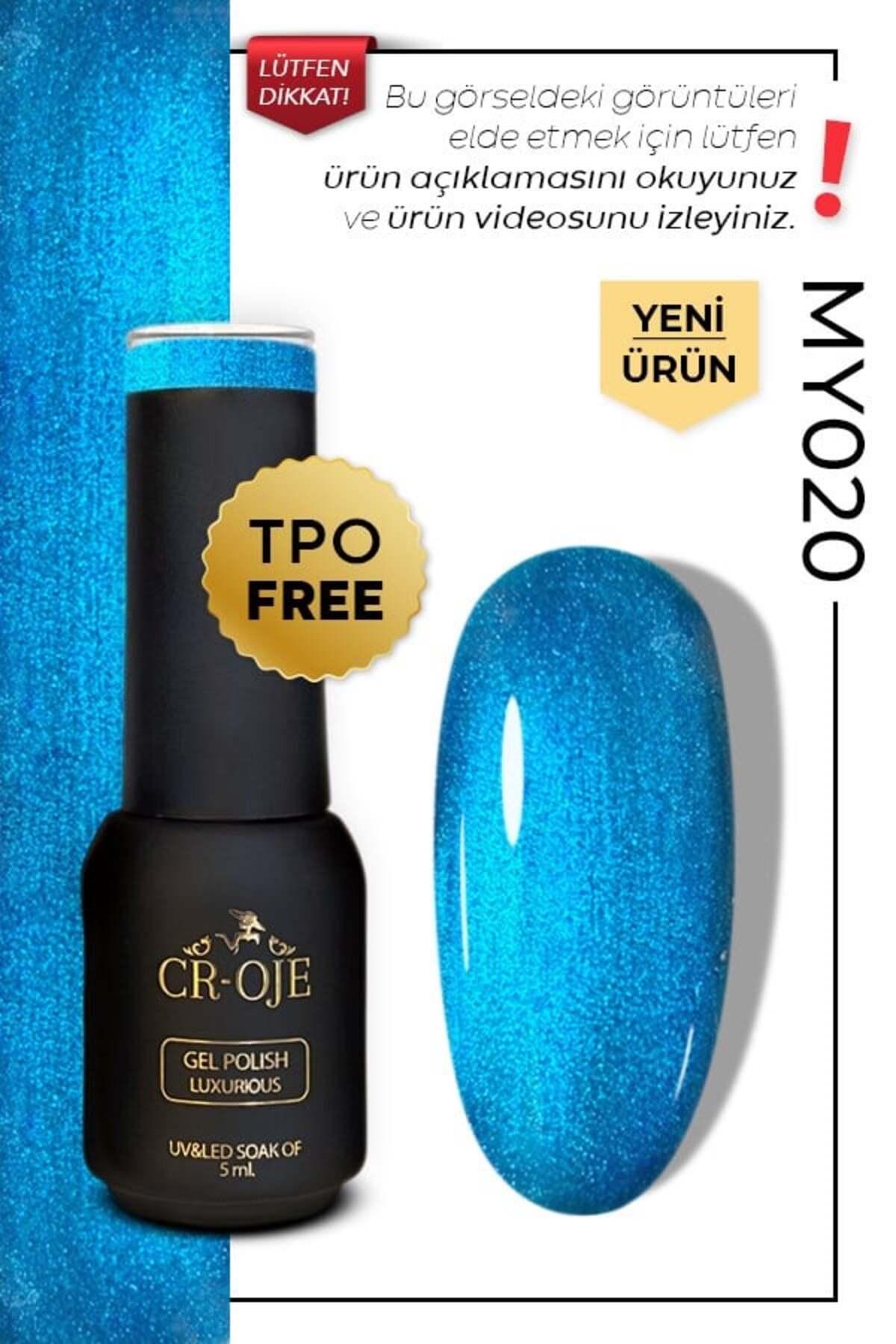 Korean Cat Eye Kristal Efektli Manyetik Cat Eye / Kedi Gözü Kalıcı Oje - MY020 (5 ML) — رنگارنگ yenicateyeserisi