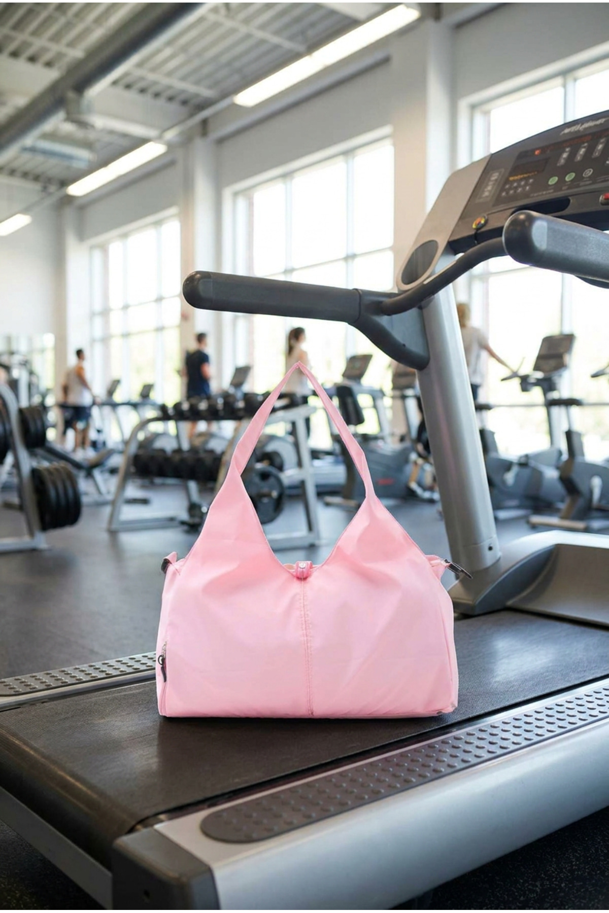 Çanta Trend Pembe Renk Büyük Boy Çok Hafif Giglio Spor Omuz Çantası görsel 4