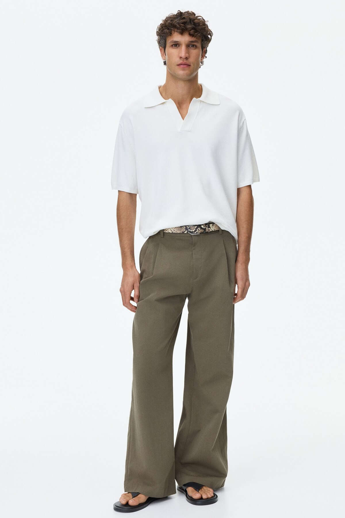 تی‌شرت پولو طرح Relaxed Fit اچ اند ام پولوشرت H&M