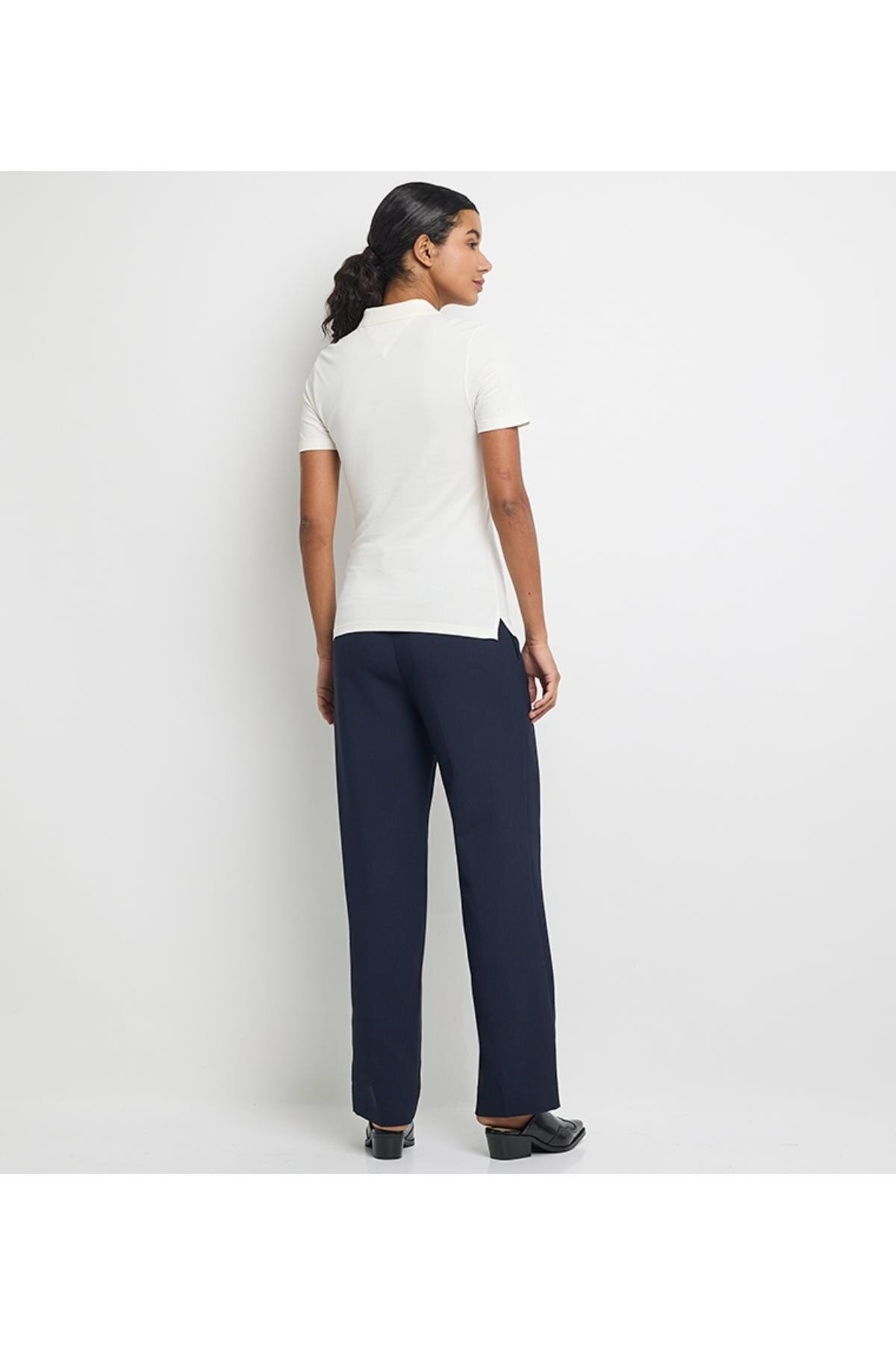 پولوشرت زنانه یقه پلو | تامی هیلفیگر Tommy Hilfiger WW0WW47312YA8 TR - تصویر 2
