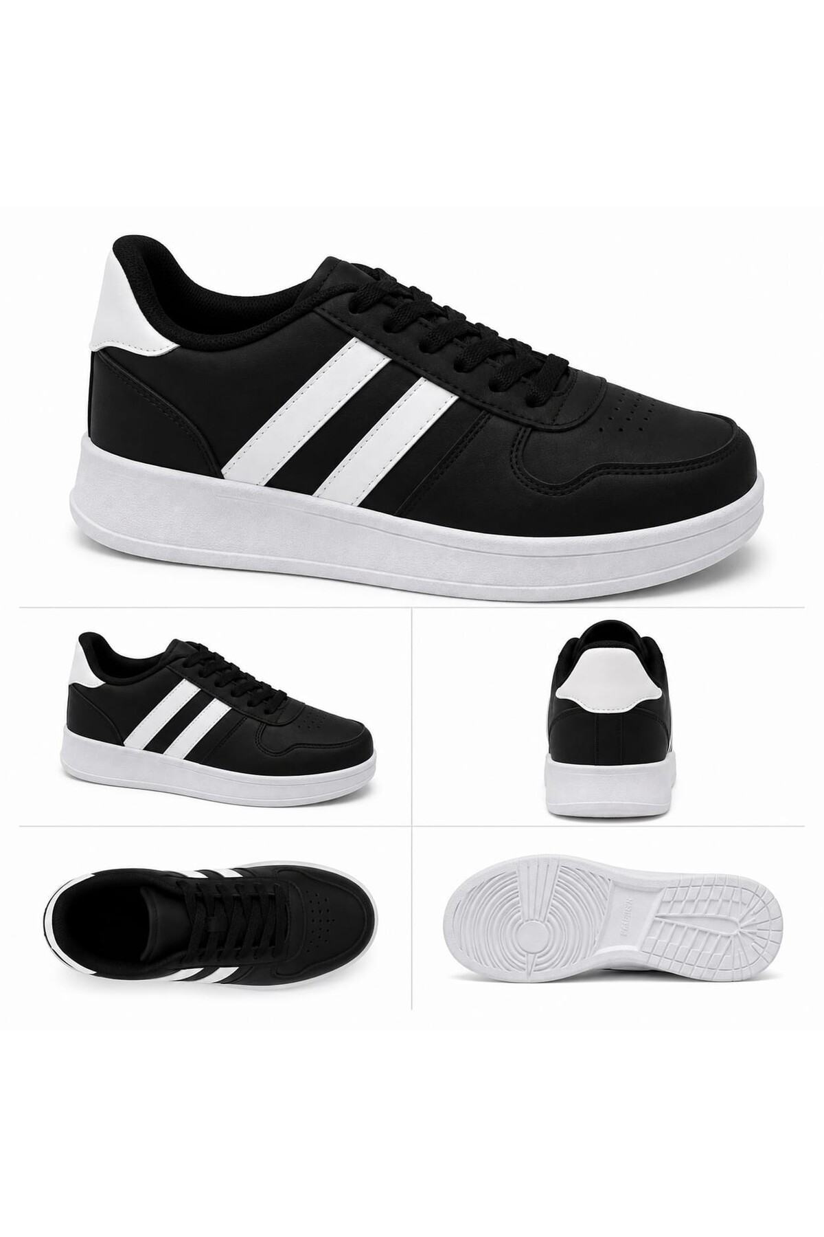 ZERDALİFE Beyaz Spor Ayakkabı Bağcıklı Günlük sneaker Rahat Taban görsel 2